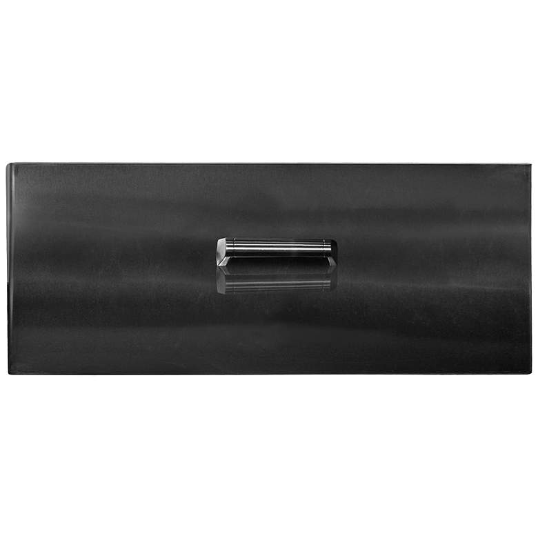 Image 1 Black Steel Rectangle Fire Table Lid with Handle