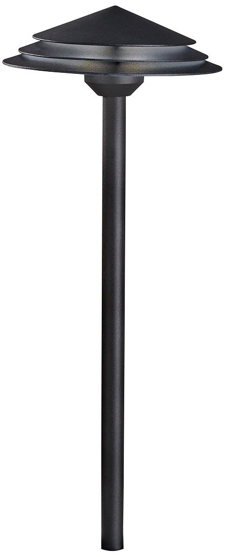 Kichler Round Tiered 21" High Black 2700K LED Path Light