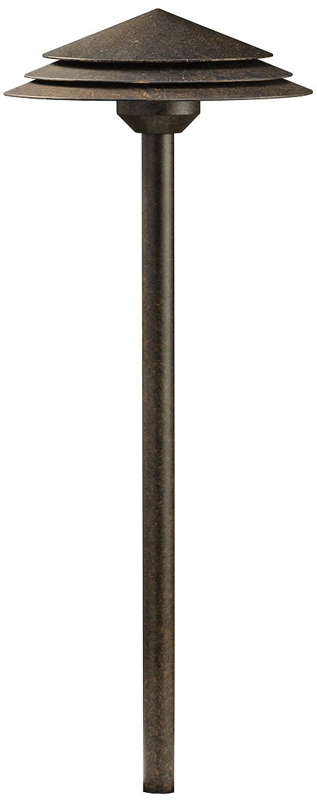 Kichler Tier 21"H Round Crimson Wood 2700K LED Path Light