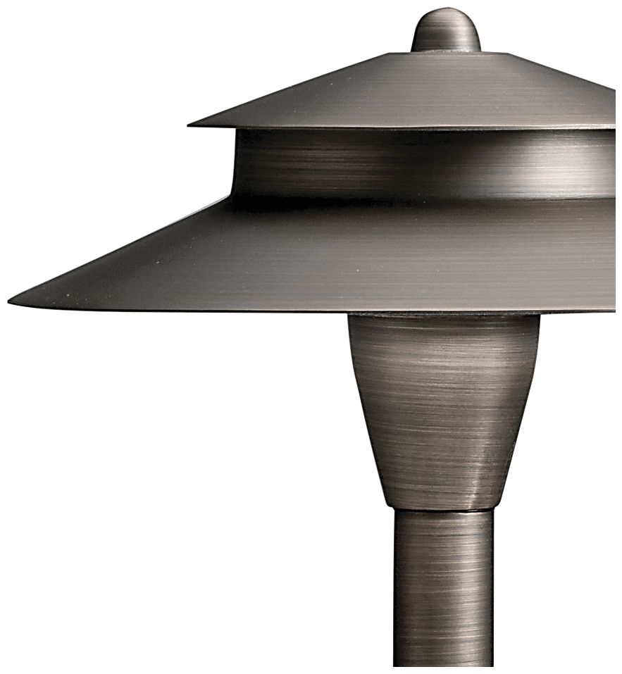 Kichler Landscape 23 1/4" High DoubleShade Brass Path Light 1G403