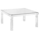 Bristol 36&quot; Square Clear Acrylic Coffee Table