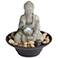 Sitting Buddha 10" High LED Tabletop Zen Fountain