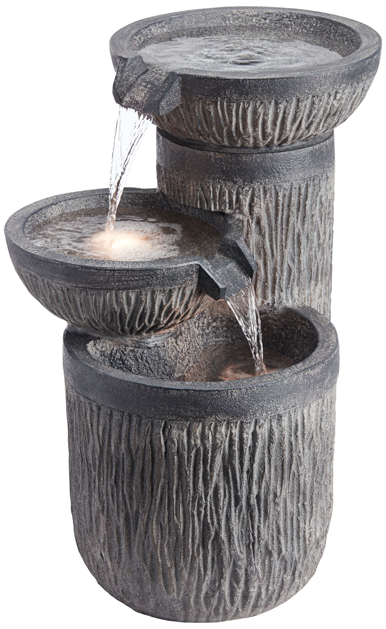Griffin 21 1/2" High Indoor/Outdoor LED Three-Tier Fountain
