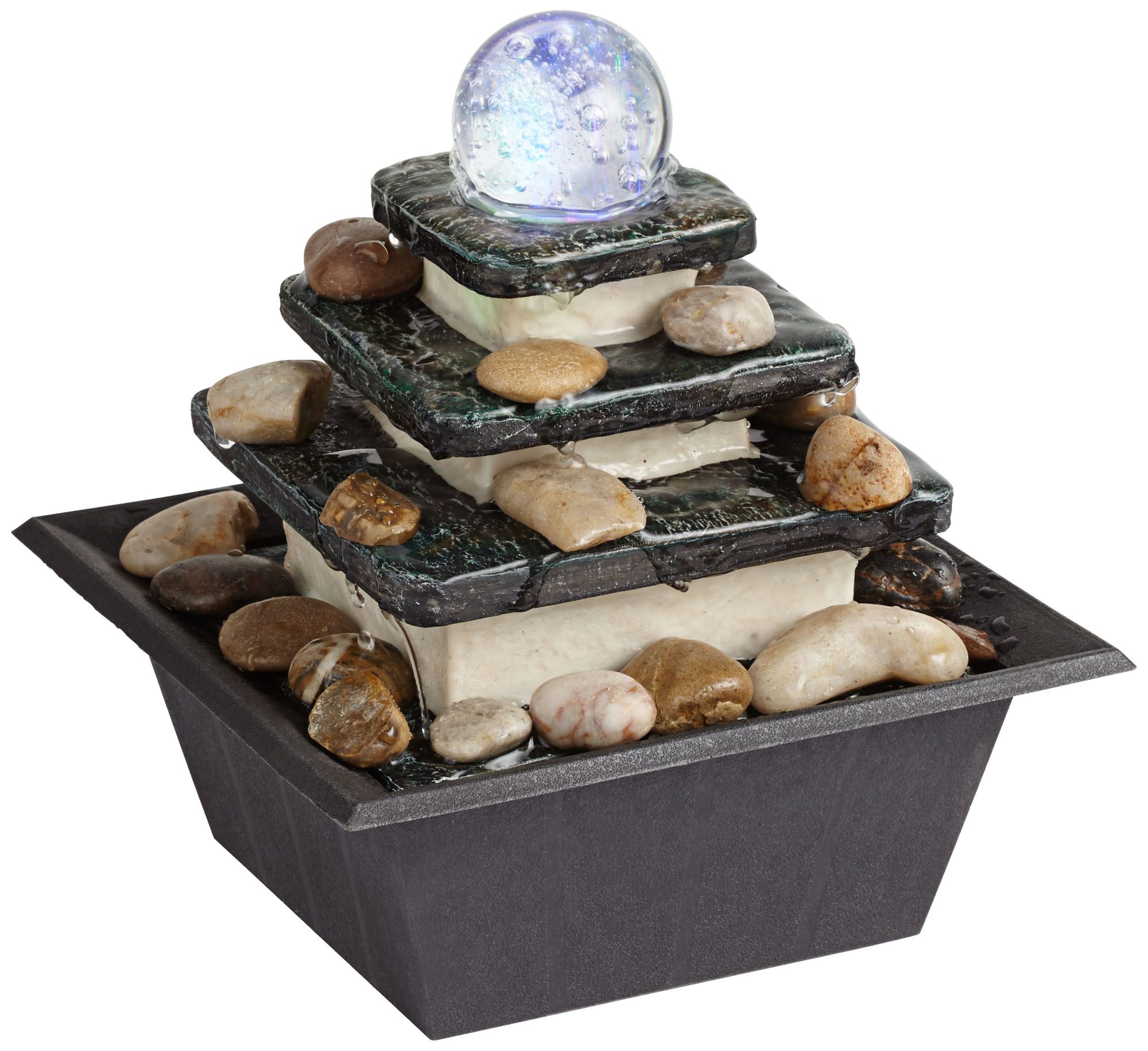 Rolling Ball Three Tier Tabletop Zen Fountain 1G497 Lamps Plus