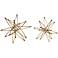 Constanza Gold Finish Modern Geometric Accents - Set of 2