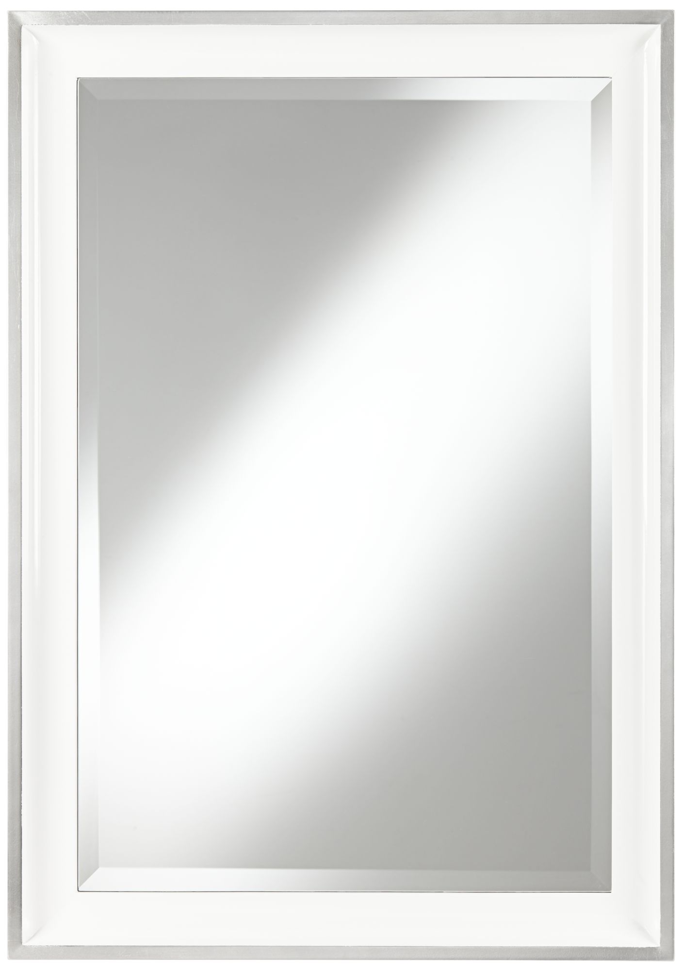 Uttermost Lahvahn White 24" x 34" Rectangular Wall Mirror