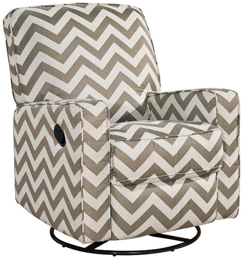 Sutton Taupe Vibes Truffle Fabric Plush Glider Recliner
