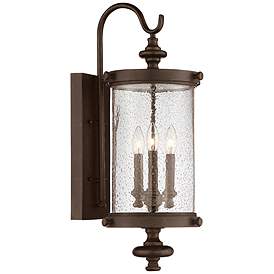 Savoy House 5-2090-72 Outdoor Sconce with Clear Beveled Shades Rustic Bronze 