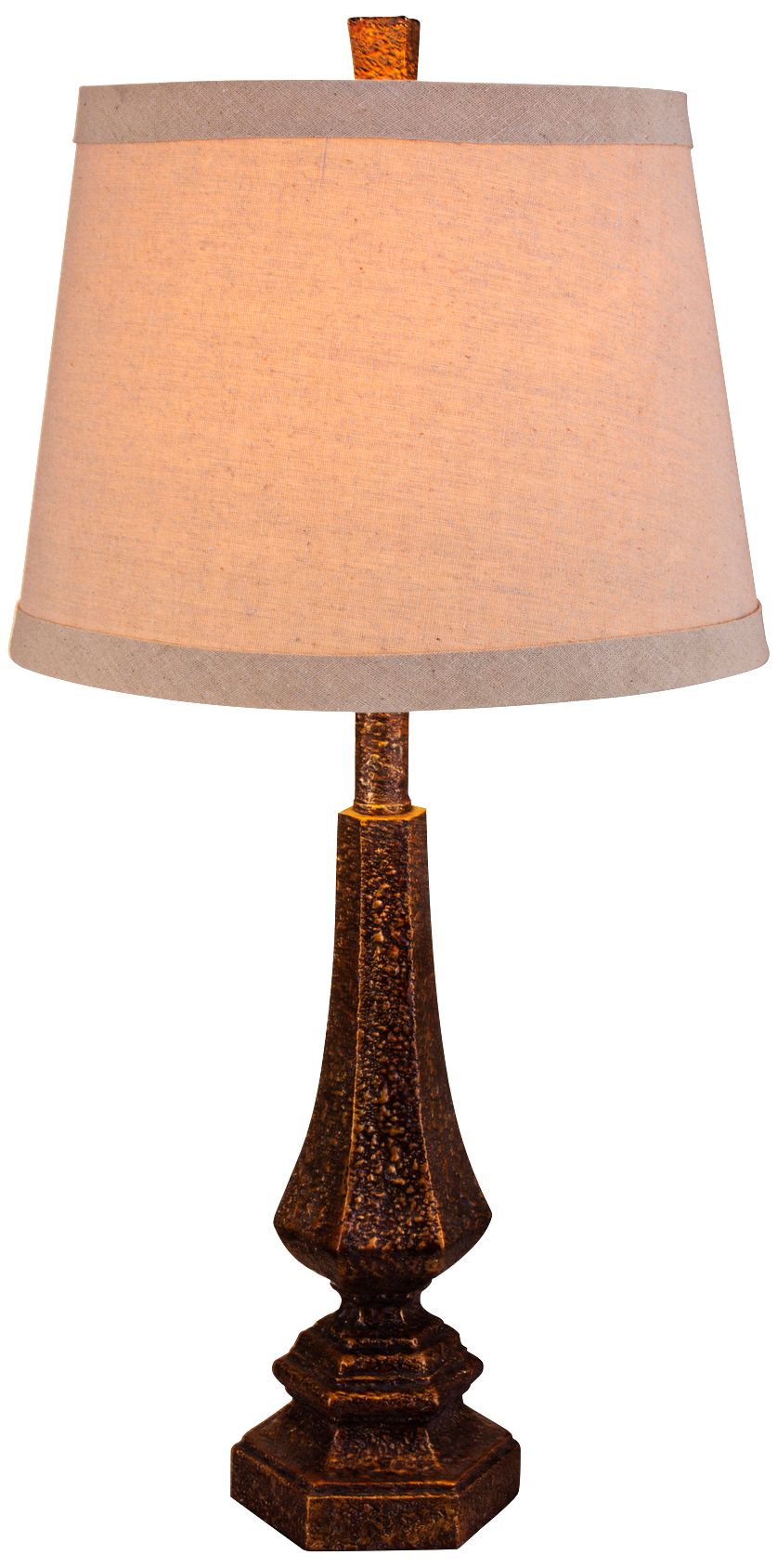 Beulah Antique Gold Hexagonal Urn Table Lamp