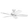 52" Kichler Canfield Matte White Pull Chain Ceiling Fan