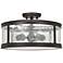 Capital Dylan Glass 16"W Old Bronze Outdoor Ceiling Light