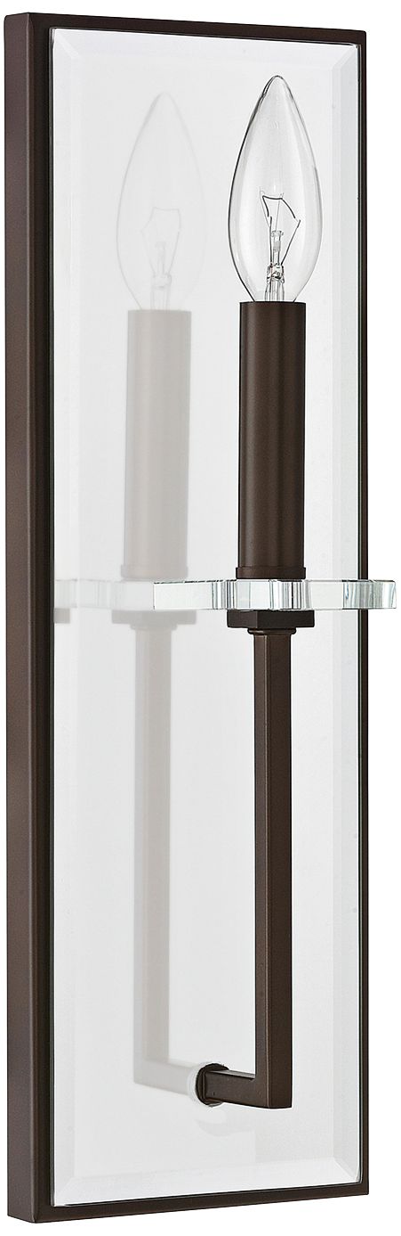 Capital Morgan 16" High K9 Crystal Bronze Wall Sconce