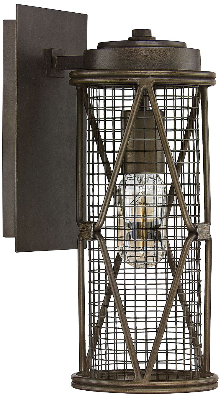 Capital Jackson 13 1/4" H Oiled Bronze Cage Wall Sconce