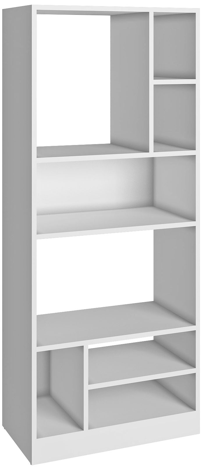 Valenca 53 1/4" High 8-Shelf White Modern Bookcase