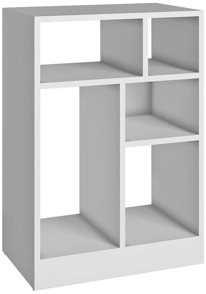 Valenca 26 1/2" High 5-Shelf White Wood Modern Bookcase