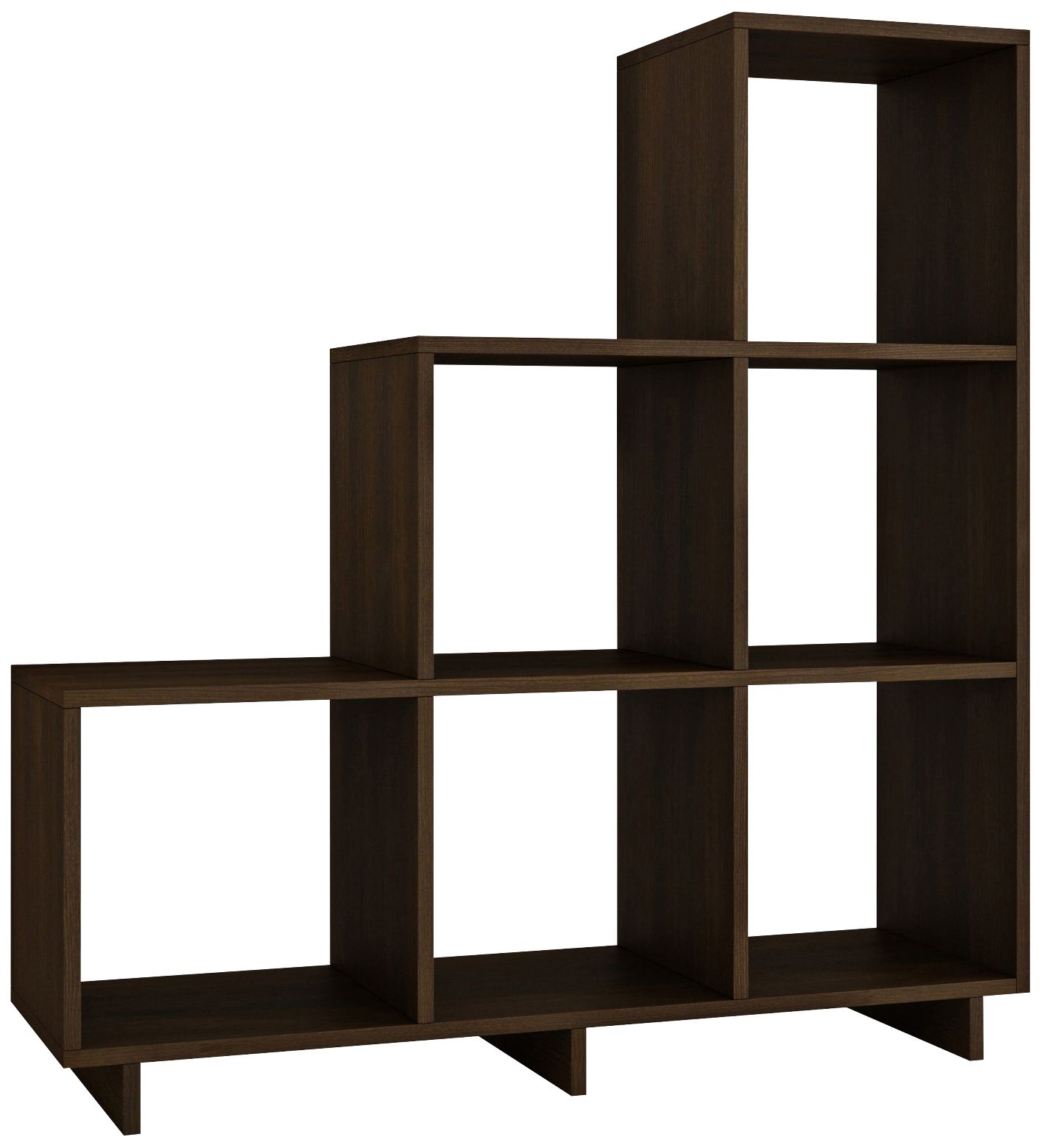 Cascavel 38 1/2" High 6-Shelf Wood Stair Cubby Bookcase