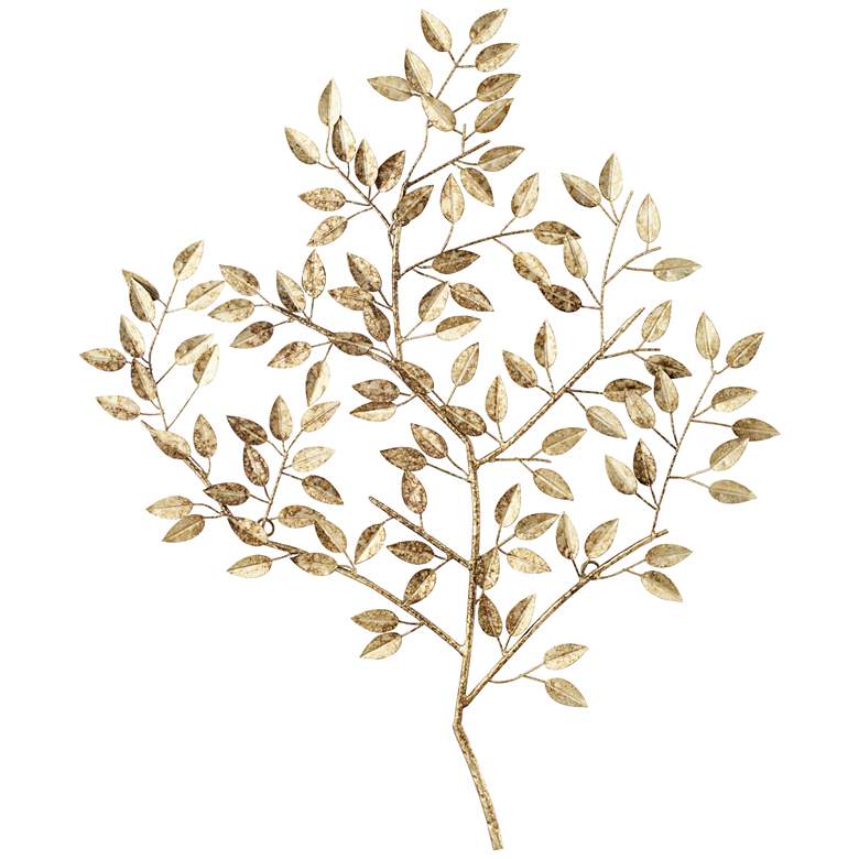 Dolma Gold Leaves 36&quot; High Iron Wall Art