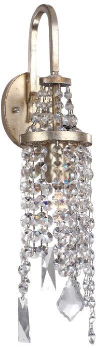 Palais 16 1/2" High Silver Foil Crystal Wall Sconce