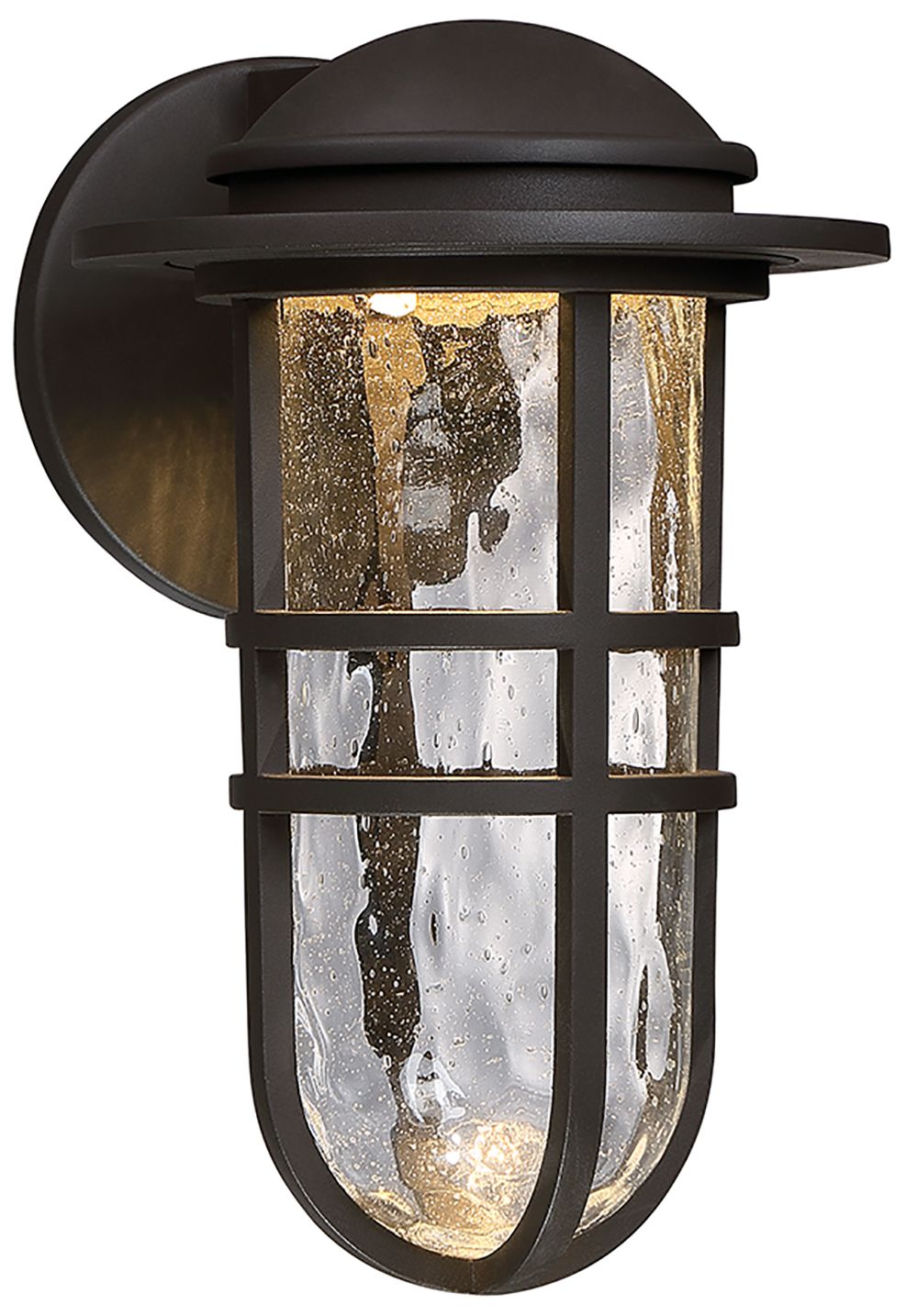 dweLED Steampunk 13" High Bronze LED Outdoor Wall Light