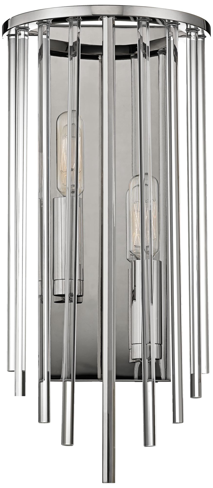 Hudson Valley Lewis 15" High Polished Nickel Wall Sconce