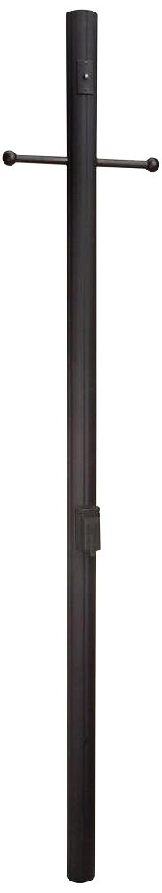 84" High Matte Black Direct Burial Fluted Lamp Post 1K800 Lamps Plus