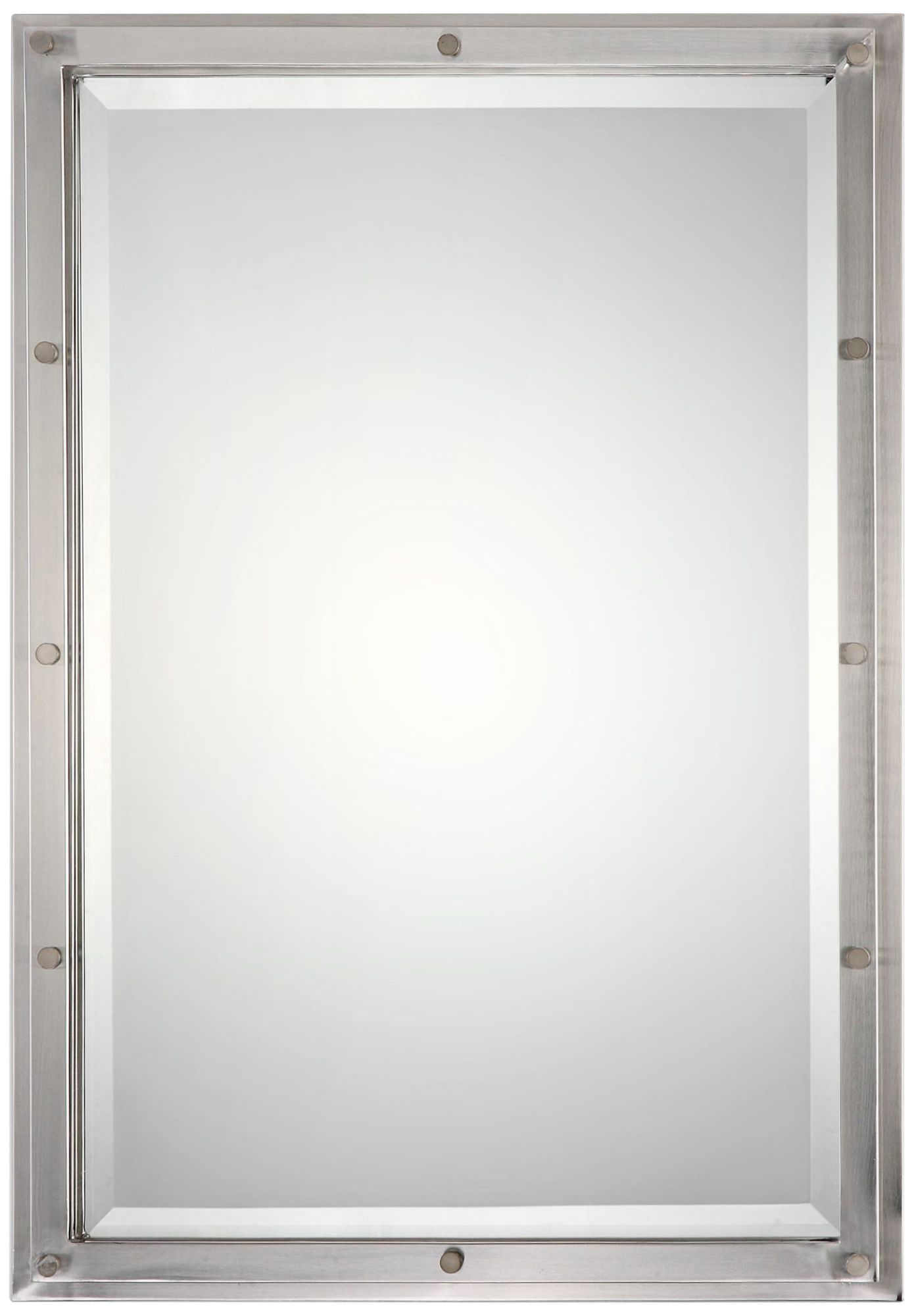 Uttermost Manning Brushed Nickel 22 1/2" x 32" Wall Mirror