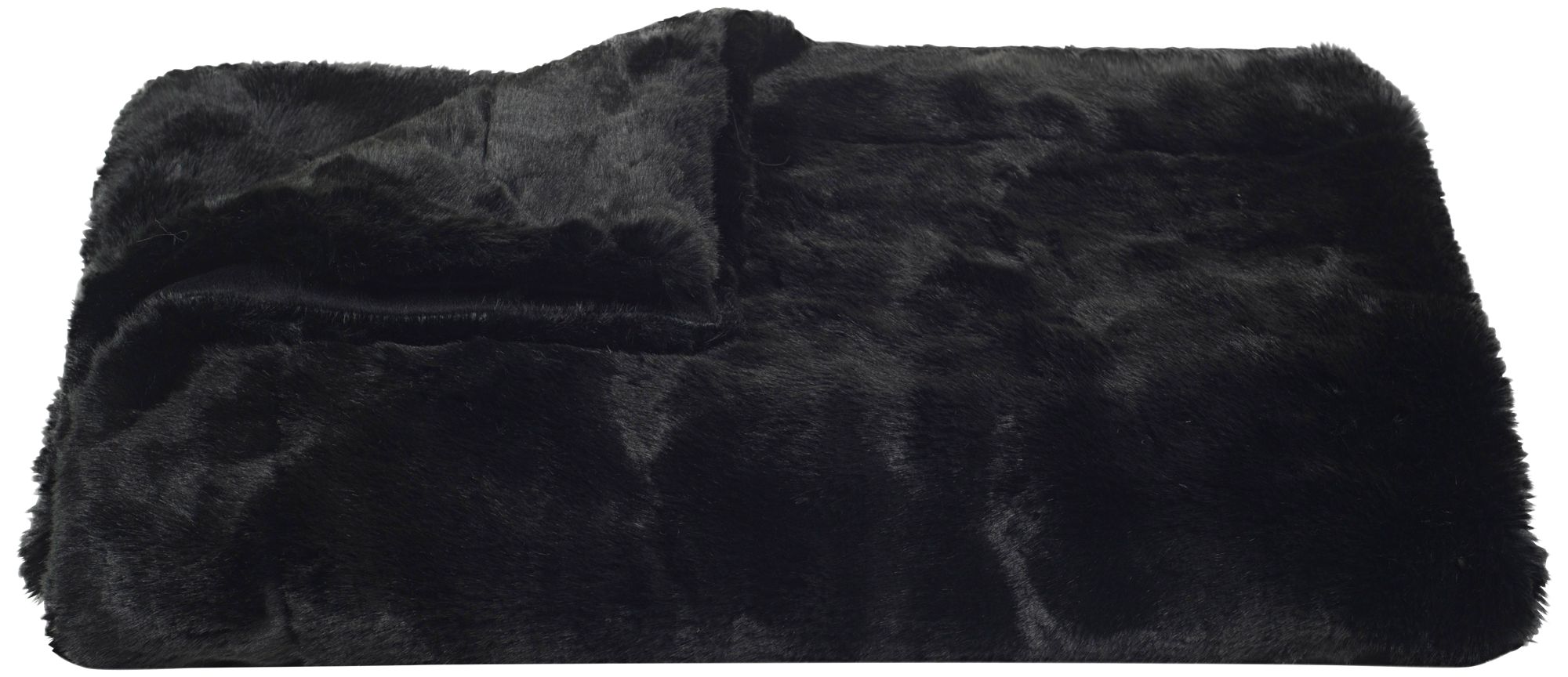 Safavieh Black Faux Mink Throw Blanket 1M426 Lamps Plus