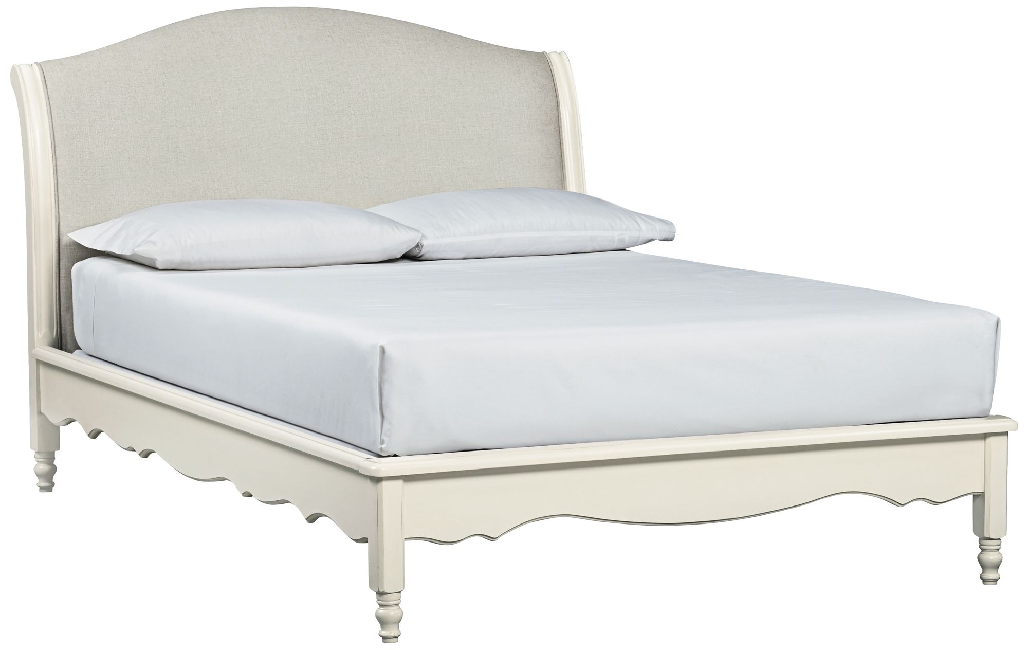 Inspirations Avalon Seashell White Full Platform Bed