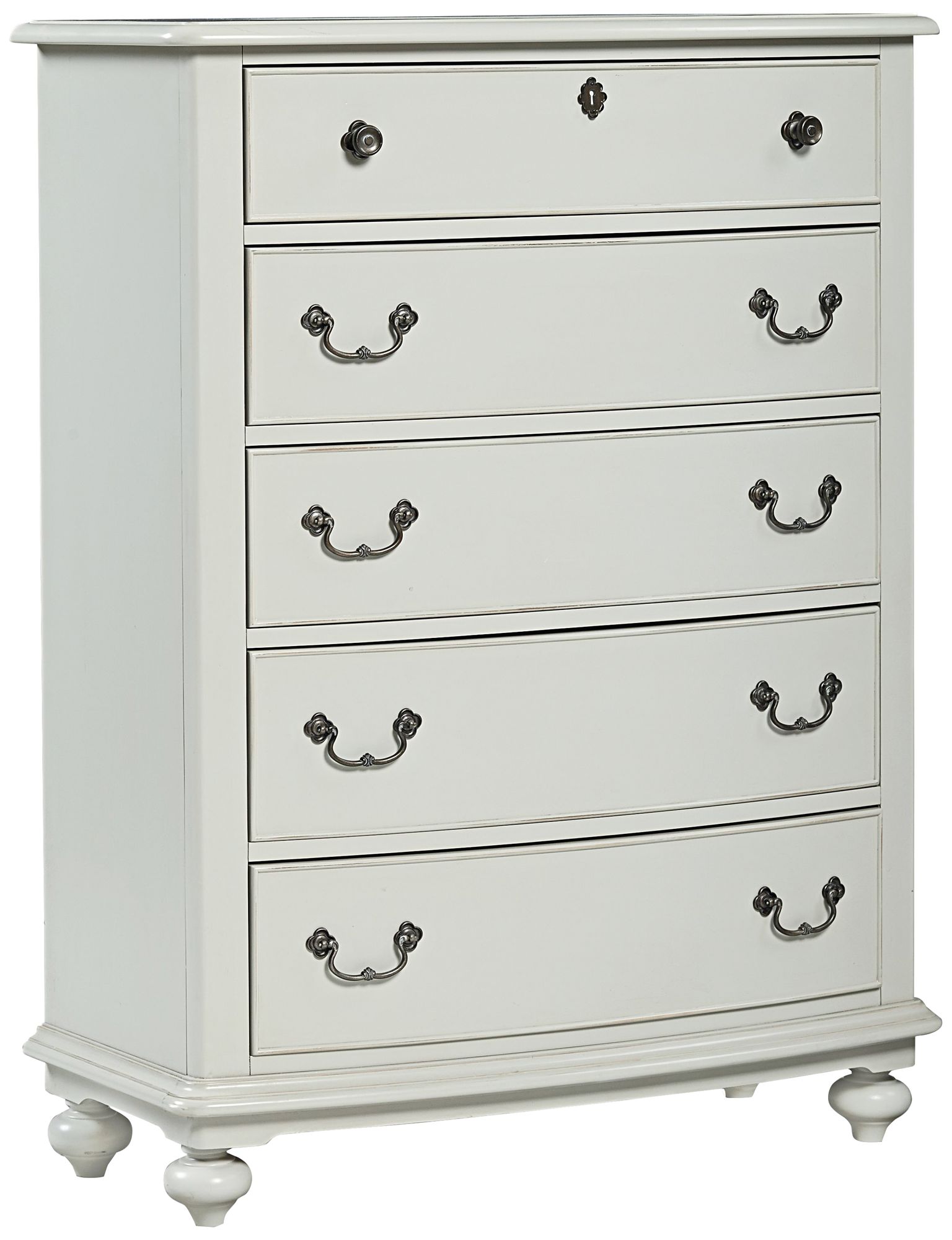 Inspirations 38" Wide Morning Mist Gray 5-Drawer Chest