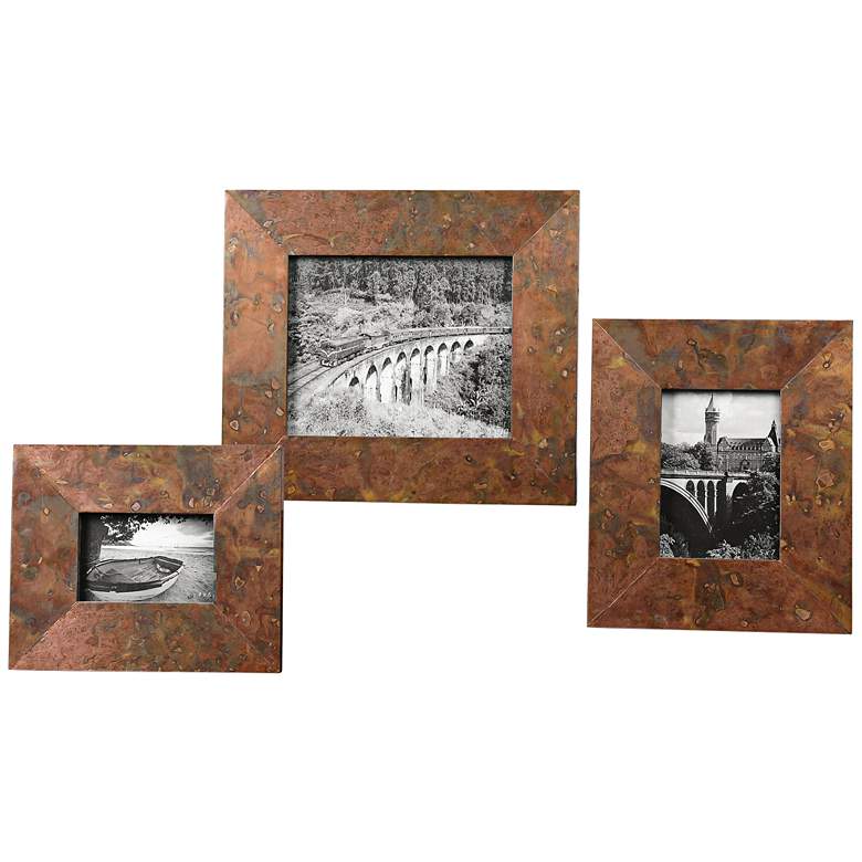 Image 2 Uttermost Ambrosia 3-Piece Sheet Copper Photo Frame Set