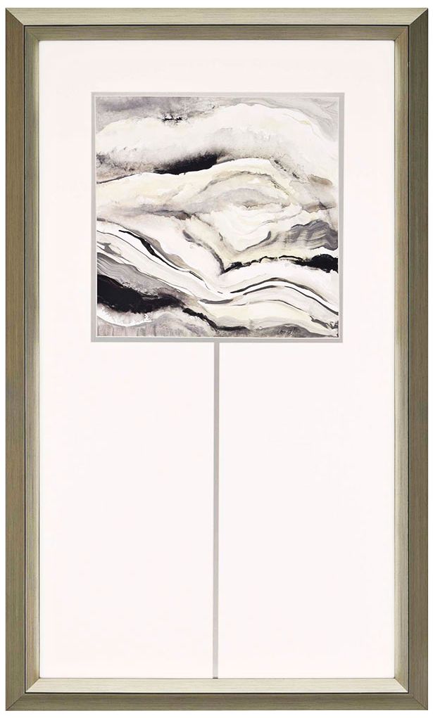 Crystalline II 52" High Metallic Abstract Framed Wall Art