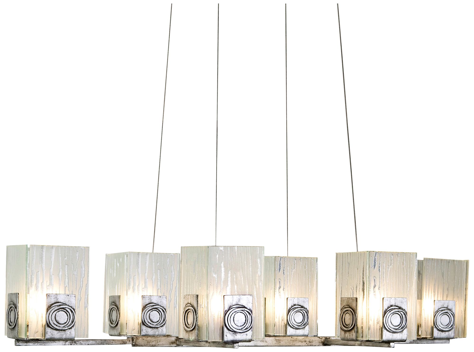 Varaluz Polar 36" Wide Blackened Silver Chandelier