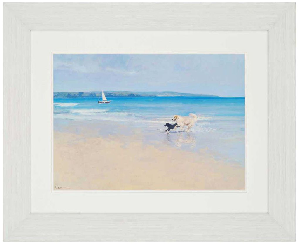 Summer Sands 41" Wide Waterside Blue Framed Wall Art
