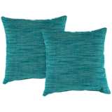 Remi Lagoon Text 18&quot; Square Indoor-Outdoor Pillow Set of 2