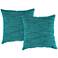 Remi Lagoon Text 18" Square Indoor-Outdoor Pillow Set of 2