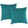 Remi Lagoon Text 16" Square Indoor-Outdoor Pillow Set of 2