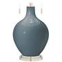 Smoky Blue Toby Table Lamp