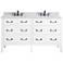 Avanity Delano White 61" Carrara-Top Double Sink Vanity
