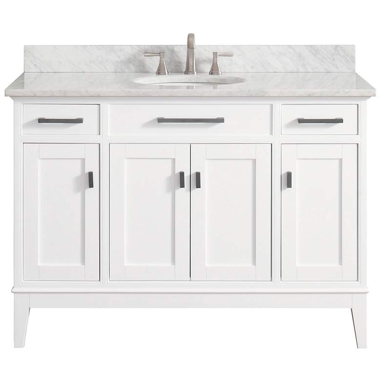 Avanity Madison 49&quot; Marble-Top White Single Sink Vanity