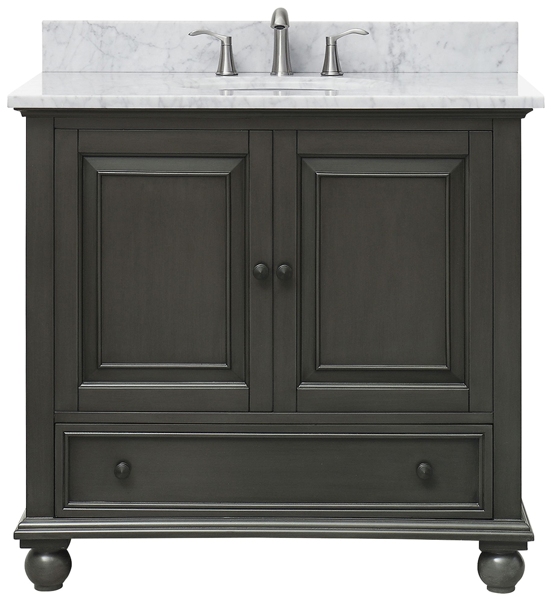 Avanity Thompson Charcoal 37" Marble Single Sink Vanity