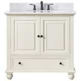 Avanity Thompson White 37&quot; Marble-Top Single Sink Vanity