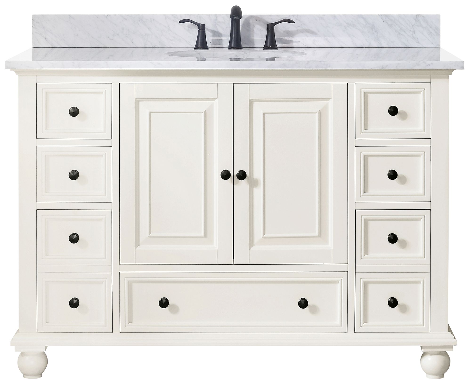 Avanity Thompson White 49" Marble-Top Single Sink Vanity