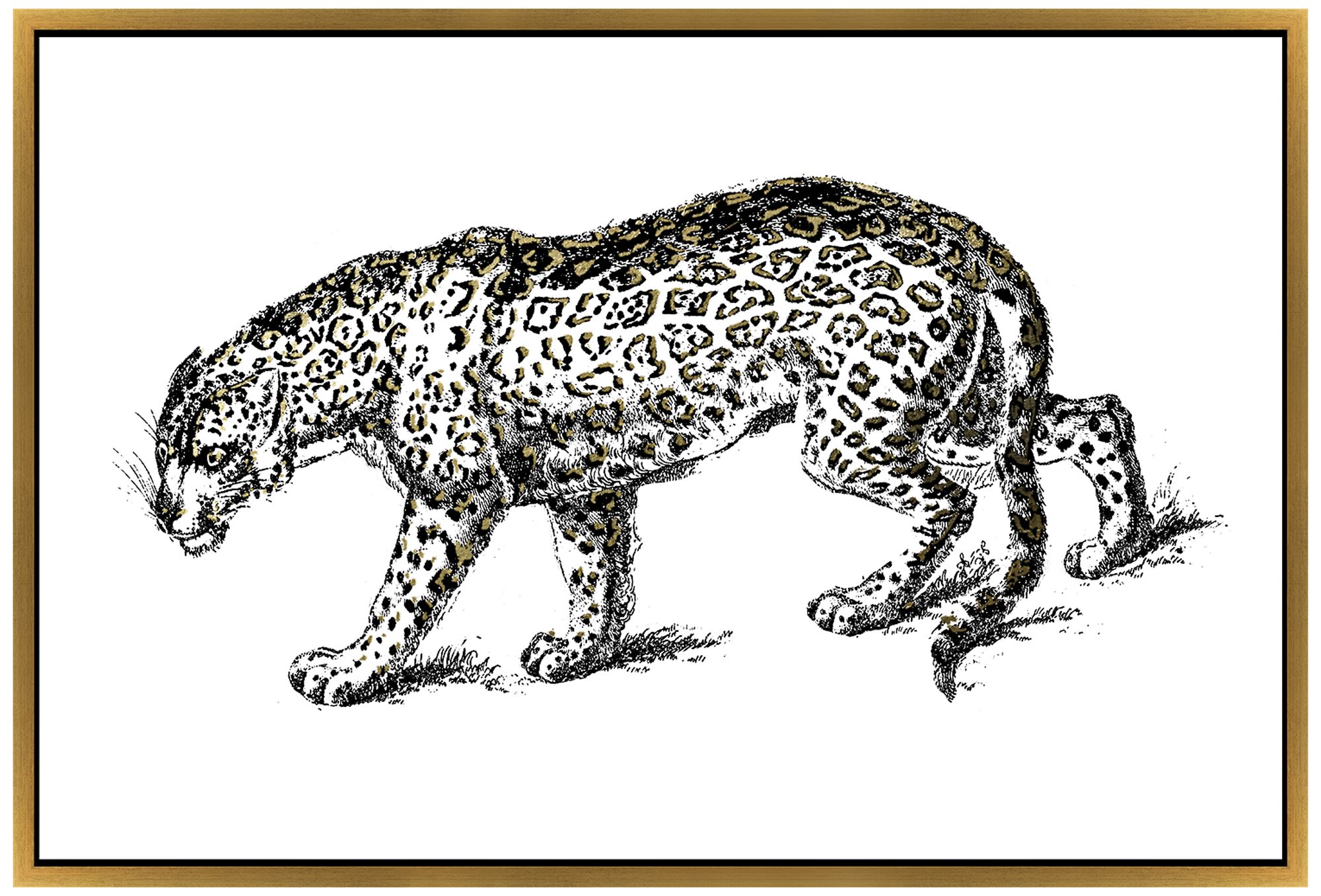 A Little On The Wild Side 68"W Leopard Framed Wall Art