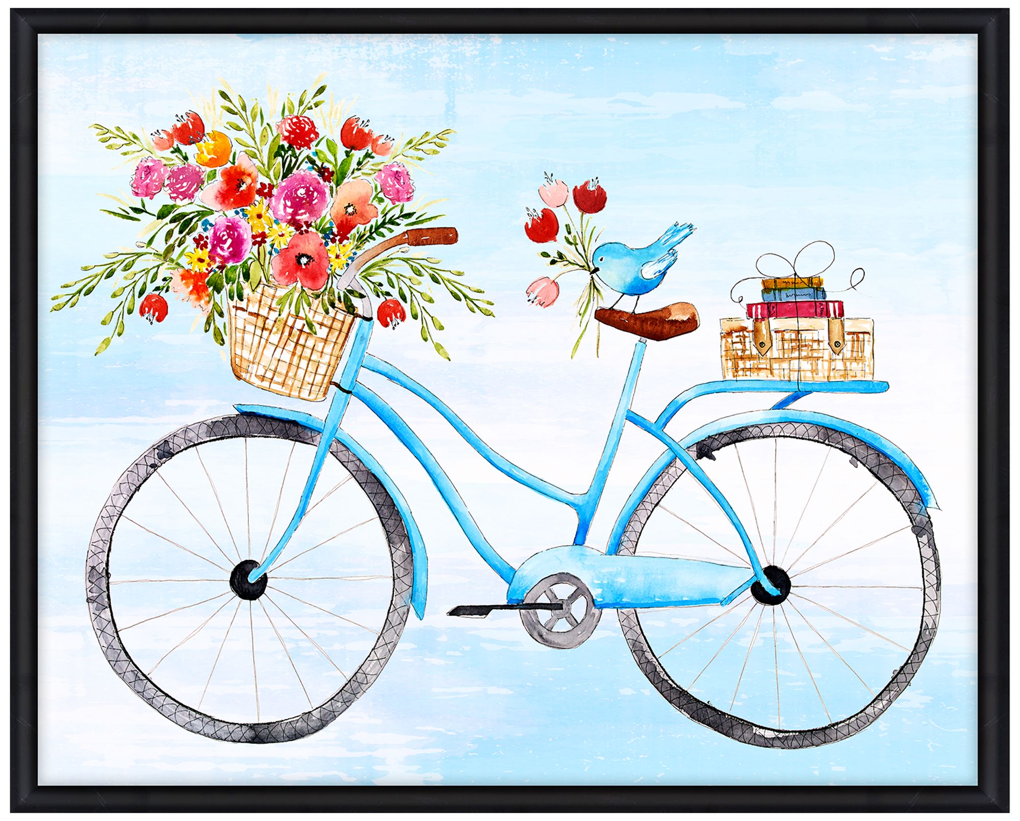 Free Ride 43" Wide Illustrated Feminine Framed Wall Art