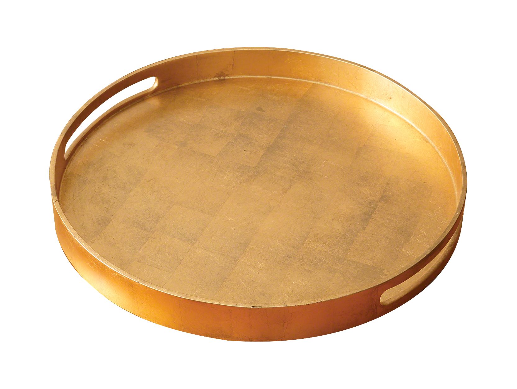 round gold serving tray