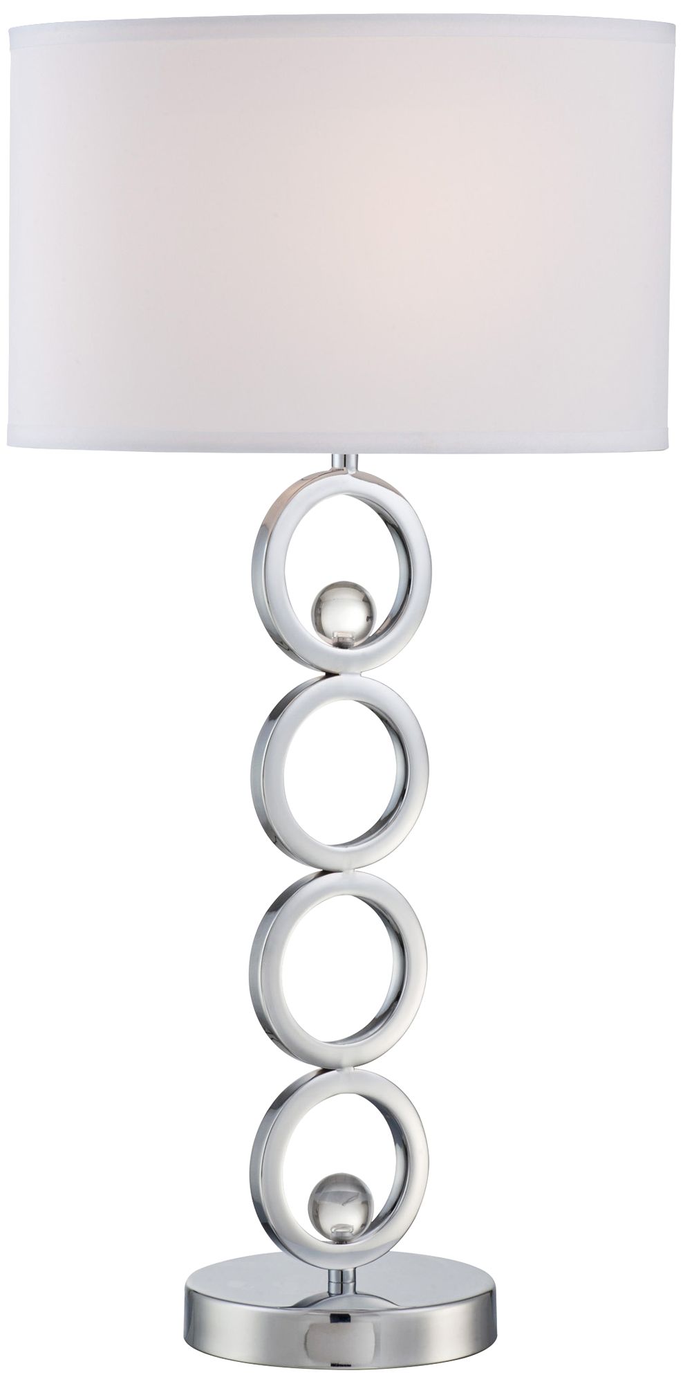 Lite Source Celestine Chrome Stacked 4-Ring Table Lamp