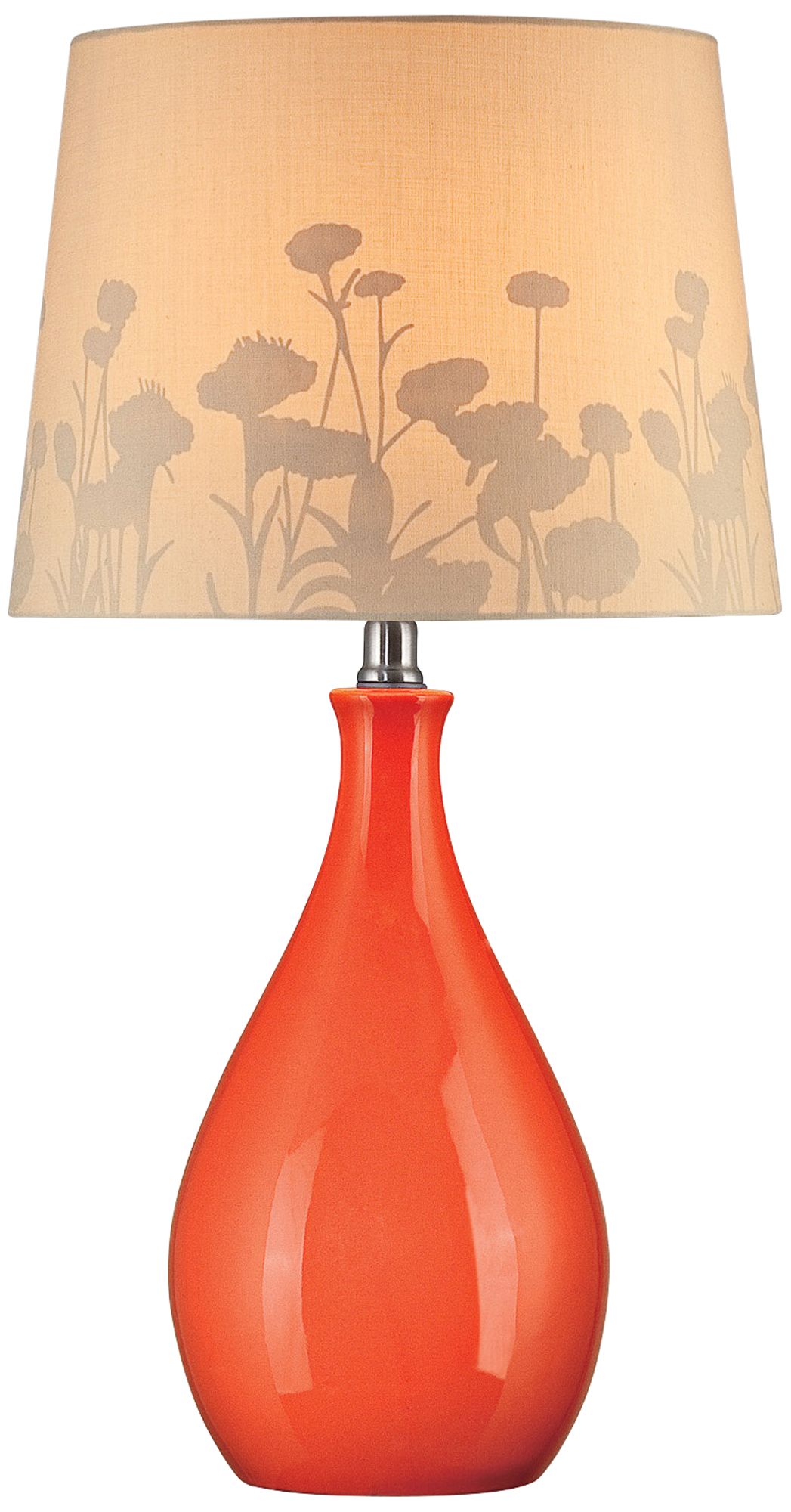 Lite Source Edaline Orange Ceramic Modern Table Lamp - #1N865 | Lamps Plus