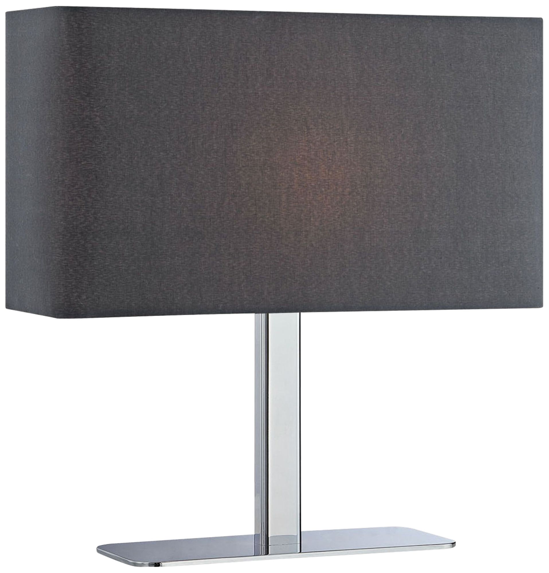 Lite Source Levon Black Shade Rectangular Accent Table Lamp
