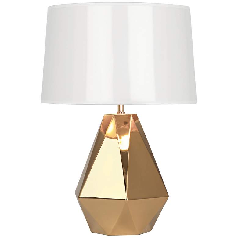 Robert Abbey Delta Gold Metallic Glaze Ceramic Table Lamp