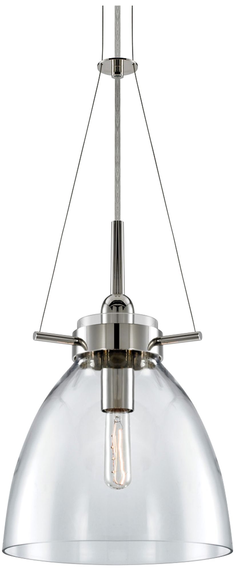 Sonneman Castelli 12" Wide Polished Nickel Mini Pendant